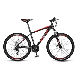 zcyg Mountain Bike zcyg 26 Inch Bikes Mountain Bike With Full Suspension High Carbon Steel Frame, 24 Speed, Double Disc Brake And Dual Suspension Anti-Slip Bicycles For Adult(Color:Black+Red)
