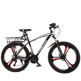 zcyg Bike zcyg 26 Inch Mountain Bike 21 Speed MTB Bicycle, Dual-Disc Brake For Men Womens Bikes(Size:Three-knife wheel, Color:Black+White)