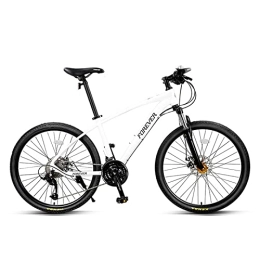 zcyg Mountain Bike zcyg 26 Inch Mountain Bike 27 Speed MTB Bicycle With Suspension Fork, Dual-Disc Brake For Men Womens Bikes(Size:26inch, Color:White)