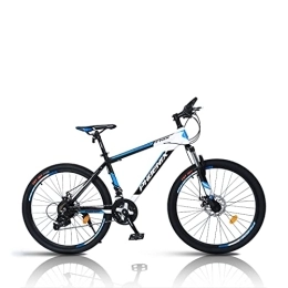 zcyg Bike zcyg Adult Mountain Bike, 24 Speed Drivetrain, 26 Inch Wheels, High Carbon Steel, Lock-Out Suspension Fork And Dual Disc Brake, Hardtail Bicycle For Mens Womens(Color:Black+Blue)