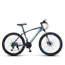 zcyg Bike zcyg Mountain Bike, 26 Inch, 21-Speed, Lightweight, Shock-absorbing Bicycle Outdoor Cycling Bicycle(Size:A, Color:Black+Blue)