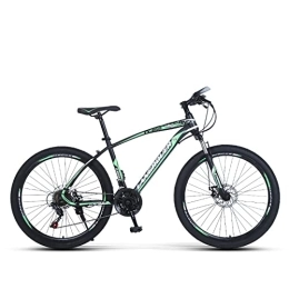zcyg Bike zcyg Mountain Bike, 26 Inch, 21-Speed, Lightweight, Shock-absorbing Bicycle Outdoor Cycling Bicycle(Size:A, Color:Black+Green)