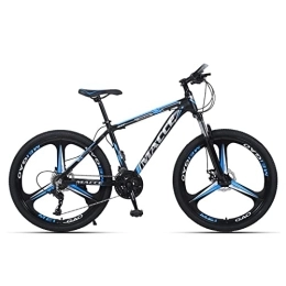 zcyg Mountain Bike zcyg Mountain Bike With 26 Inch Wheels, 21 Speed, With High Carbon Steel Frame, Double Disc Brake And Front Suspension Anti-Slip Bikes(Color:Black+Blue)