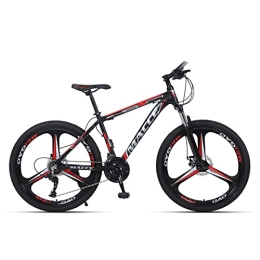 zcyg Bike zcyg Mountain Bike With 26 Inch Wheels, 21 Speed, With High Carbon Steel Frame, Double Disc Brake And Front Suspension Anti-Slip Bikes(Color:Black+Red)