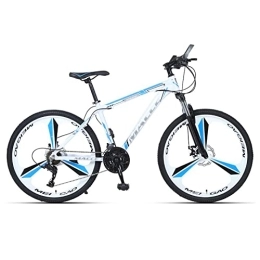 zcyg Mountain Bike zcyg Mountain Bike With 26 Inch Wheels, 21 Speed, With High Carbon Steel Frame, Double Disc Brake And Front Suspension Anti-Slip Bikes(Color:White+Blue)