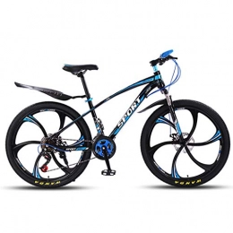 ZDZXC Mountain Bike ZDZXC Adult Mountain Bike 21 Speed 26 Inch Full Suspension MTB Rugged One-piece Wheels with Mechanical Front and Rear Double Disc Brakes for Urban Roads