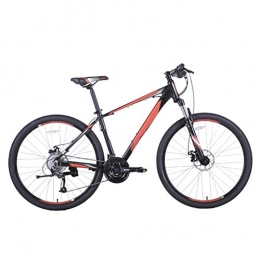 ZHIFENGLIU Adult Mountain Bikes27.5 Inches 27 Speed Mountain Bike with Cross-Country Aluminum Alloy Full Suspension Rear Axle Brake,Black red