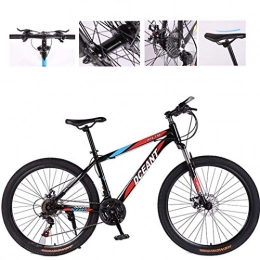 ZHIPENG Mountain Bike ZHIPENG Adult Mountain Bike, 24 / 26 Inch Wheels, Mountain Trail Bike High Carbon Steel Folding Outroad Bicycles, 21-Speed Bicycle Full Suspension MTB, Red, 26 inches