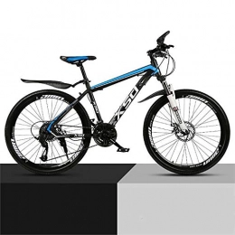 ZHIPENG Mountain Bike ZHIPENG Mountain Bike 26 Inch Wheels Mountain Trail Bike High Carbon Steel Outroad Bicycles 21 / 24 / 27Speed Bicycle Full Suspension MTB Gears Dual Disc Brakes Mountain Bicycle, Blue, 27speed