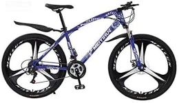 ZHLFDC Off-Road Mountain Bike Adult High Carbon Steel 26 Inch 24 Speed Mountain Bike Double Disc Brake All Terrain Double Damping Disc Brake (Color : Blue)