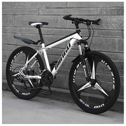 ZHTT 26 Inch Men's Mountain Bikes, High-carbon Steel Hardtail Mountain Bike, Mountain Bicycle with Front Suspension Adjustable Seat Adult Mountain Bike