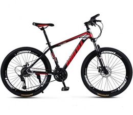 ZJMWQ Mountain Bike ZJMWQ Mountain Bike 2426-Inch 30-Speed Men'S Mountain Bicycle High-Carbon Steel Hard-Tail With Front Suspension Adjustable Seat, Disc Brake For Boys And Girls 120kg Load, Spoke-26
