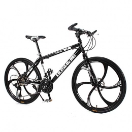 ZLMI Bike ZLMI Adult Mountain Bike, 26 Inch 30-Speed Bicycle Full Suspension MTB ​​Gears Dual Disc Brakes Mountain Bicycle, High-Carbon Steel Outdoors Hardtail Mountain Bike, Black