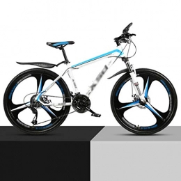 ZRN Bike ZRN Mountain Bike, Unisex Bicycle for Youth Adult, Road City Bike, Outdoor-recreation Race Bike, White and Blue, Multiple Speed Options