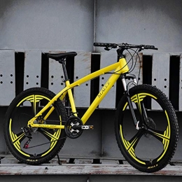 ZTIANR Bicycle, 21/24/27 Speed 26" Fat Bike Mountain Bike Snow Bicycle Shock Suspension Fork Bicycle,Yellow,24 speed