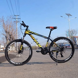 ZTIANR Bike ZTIANR Mountain Bicycle, Full Suspension Mountain Bike Disc Brakes 26 Inches 24 Speed Adult Bicycle, Yellow