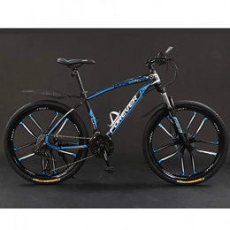 ZXCVB Bike zxcvb 24 Inch Adult's Mountain Bikes, High-carbon Steel Double Front Suspension Variable Speed Bicycle, Trail Bike with Adjustable Seat, Shock-absorbing Road Bike Bicycle, 21 / 24 / 27 / 30 Speed