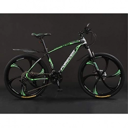 ZXCVB Mountain Bike zxcvb Adult Carbon Steel Mountain Bike, 24 / 26 Inch Wheels, 24 Speed Variable Speed Gears Dual Disc Brakes Shock Absorption Trail Bike (4 colors)