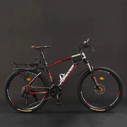 ZXCVB Bike zxcvb Adult Mountain Bike, 24 inch Wheels, Mountain Trail Bike High Carbon Steel Outroad Bicycles, 21 / 24 / 27 / 30-Speed Bicycle Full Suspension MTB ​​Gears Dual Disc Brakes Mountain Bicycle
