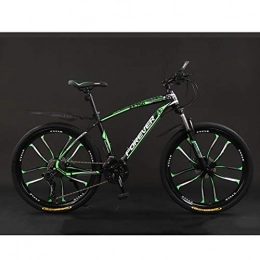 ZXCVB Mountain Bike zxcvb Adult Mountain Bike, 26 inch 21 / 24 / 27 / 30-Speed Bicycle Full Suspension MTB Gears Dual Disc Brakes Variable Speed Bicycle, High-carbon Steel Outdoors Trail Bike