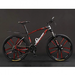 ZXCVB Bike zxcvb Adult Mountain Bike, 26 inch 21 / 24 / 27 / 30-Speed Bicycle Full Suspension MTB ​​Gears Dual Disc Brakes Variable Speed Bicycle, High-carbon Steel Outdoors Trail Bike