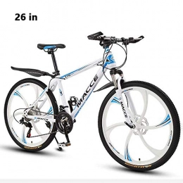 ZXGMT 26" Mountain Bike, High Carbon Steel Dual Disc Brake Mountain Bikes, 21/24/27 speed front suspension fork and alloy rims Mountain Bicycle (C 21 speed)