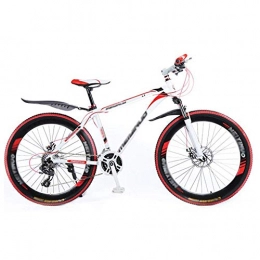 ZXL Mountain Bike ZXL Mountain Bikes, Bicycle Disc Brake Wheel Front Suspension Lightweight Aluminum Alloy Full Frame 26In 21-Speed for Adult Mens-White Blue, White Red