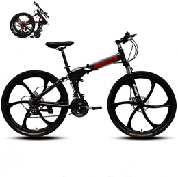 ZYLE Mountain Bike ZYLE 26 inch mountain bike, suitable from 160 to 185 cm, disc brake, 24 speed gears, fork suspension, Boys Bike & men's bicycle (Color : Black)
