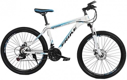 ZYLE Bike ZYLE Mountain Bike, Road Bicycle, Hard Tail Bike, 26 Inch Bike, Carbon Steel Adult Bike, 21 / 24 / 27 Speed Bike, Colourful Bicycle (Color : White blue, Size : 24 speed)