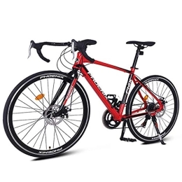 DJYD Bike 14 Speed Road Bike, Aluminum Frame City Commuter Bicycle, Mechanical Disc Brakes Endurance Road Bicycle, 700 * 23C Wheels, White FDWFN (Color : Red)