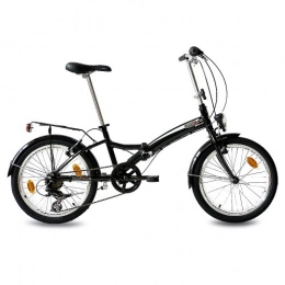  Road Bike 20" FOLDING BIKE ALLOY CITY BIKE FOLDO 6 speed SHIMANO Unisex black (s) - (20 inch)