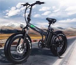 Unknown Road Bike 20inch electric snow bicycle 48v*15ah lithium Folding electric bicycle 500w rear wheel motor fat ebike max speed 42km / h mountain bike smart LCD display CE certification