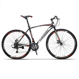 CLOUDH Road Bike 21-Speed Adventures 700C Cycling Road Bikes, Lightweight Road Bikes 26 Inch Men Road Bikes, Disc Brakes And High Carbon Steel Frame, Spoke Wheel, A