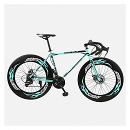  Road Bike 26 Inch 27 Speed Carbon Steel Road Bike 700C Wheels Disc Brake for Adult (Color : Bianchi Black, Size : 27 speed)