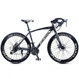 FXMJ Bike 26 Inch Bike Carbon Steel Full Suspension Road Bikes Mountain Bike Dual Disc Brake, 27 Speed Bicycle, 700c for Men and Women, Black