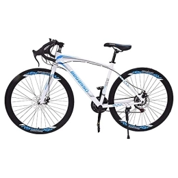 SAFGH Bike 26 inch Lightweight Durable Aluminum Road Bicycles, Begasso Shimanos Aluminum Full Suspension Road Bike 21 Speed ?Disc Brakes, 700c, Mens / Womens Fashionable Bikes【White, Shipping from USA】