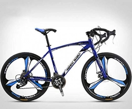 26-Inch Road Bicycle, 27-Speed Bikes, Double Disc Brake, High Carbon Steel Frame, Road Bicycle Racing, Men's And Women Adult-Only,Blue