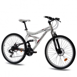 Unknown Road Bike 26Mountain Bike Fully Aluminium Bicycle KCP Katron with 21speed Shimano white66.0cm (26Zoll)