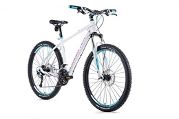 Leaderfox Bike 27.5Inch Leader Fox Esent Aluminium MTB Bike Shimano 27Speed Disc Brakes White RH 36cm