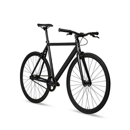 6KU  6KU Aluminum Fixed Gear Single-Speed Fixie Urban Track Bike, Shadow Blacke, 58cm / L