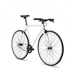 6KU Road Bike 6KU Unisex's 89518-Fixie-Polar Ivory-S-49cm Fixie, Polar Ivory, S