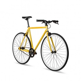 6KU Road Bike 6KU Unisex's 89535-Fixie-Banana-M-52cm Fixie, Banana, Medium