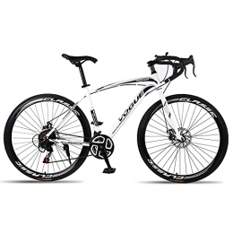 KaO0YaN Road Bike Adult Mountain Bike City Bike, Men'S Cycling Race Cross-Country Bicycle, Road Bike 700C Wheels Racing Bicycle With Dual Disc Brake, 26 Inches-24 Speed 40 Knife Ring - Black And White_Inflatable Tire