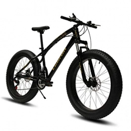 ALOUS Road Bike ALOUS 26 inch / 4.0 thick wheel snow mountain bike ATV shock absorption speed super wide thick tire (Color : BLack)