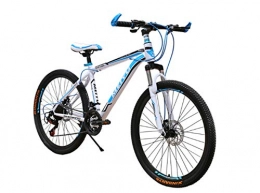 ALOUS Bike ALOUS Climber 26 inch mountain bike, bicycle chain mountain bike, disc brake full suspension boy bicycle and men's bicycle (Color : Blue)