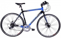 Ammaco Bike AMMACO FBR750 GENTS SPORTS ROAD BIKE 16 SPEED STRAIGHT BAR RACER WITH DISC BRAKES 43cm FRAME BLUE
