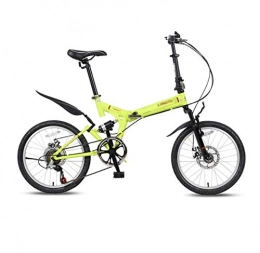 AOHMG Road Bike AOHMG Folding Bike Adult Lightweight, 7-Speed Mountain Foldable Bike With Fenders, Green_20in
