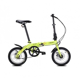 AOHMG Bike AOHMG Folding Bike Lightweight Single-Speed Foldable Bike, With Comfort Saddle Durable Frame, Green_14in