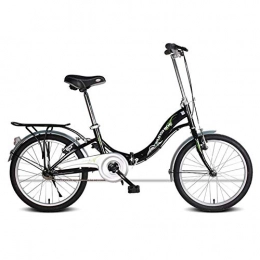 AOHMG Bike AOHMG Folding Bikes for Adults Lightweight, Single-Speed Reinforced Frame With Fenders, Black_20in
