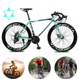 AURALLL Bike AURALLL 27-Speed Bikes Road Bicycle, High Carbon Steel Frame, Men's And Women Adult-Only Out Front Combo Bike Mount for Races, Roads, Trips, Loops, Green